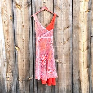 Komarov Dress Orange White Sz Medium